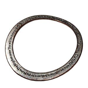 Inspirational Lords Prayer Engraved Bangle Bracelet Christian Religious Jewelry